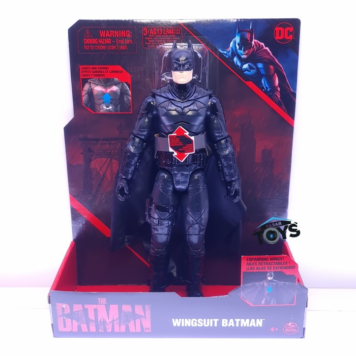 Dc Comics The Batman Movie Batman 12 Inch Wingsuit Action Figure Light #Original
