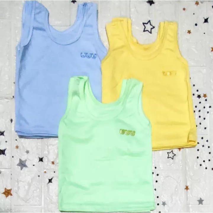3 Pcs Singlet Tisuka by Dolphin - Pakaian Dalam Anak Laki Laki / Perempuan - Random Warna