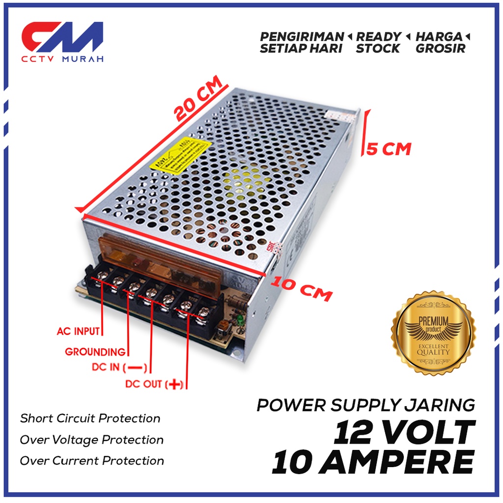 POWER SUPPLY 10A/12V