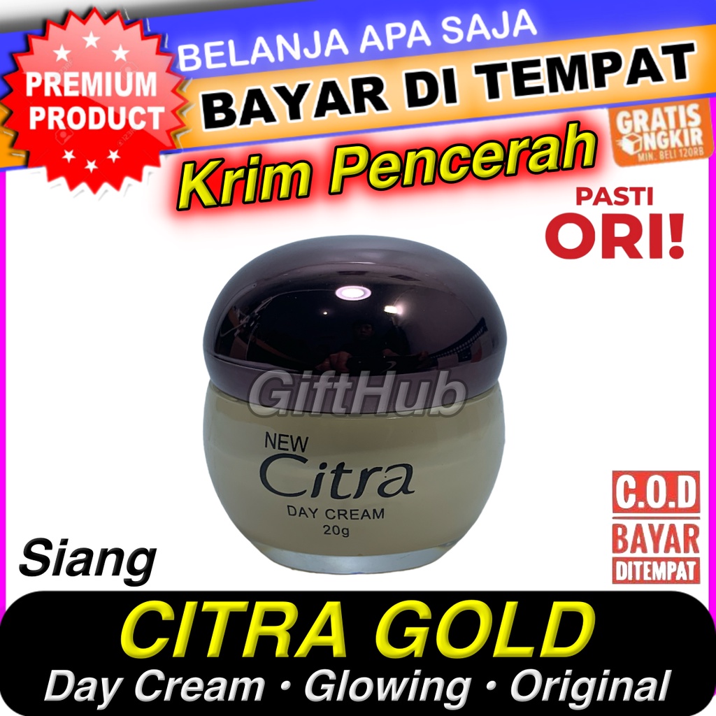 Citra Gold Krim Malam Pearly White UV Night Cream 20gr Original Hologram Dengan Bubuk Mutiara Whiten