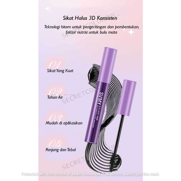 lameila SVMY Long Reference Maskara BLACK AND BLENDER CURL MASCARA~secretcolorful