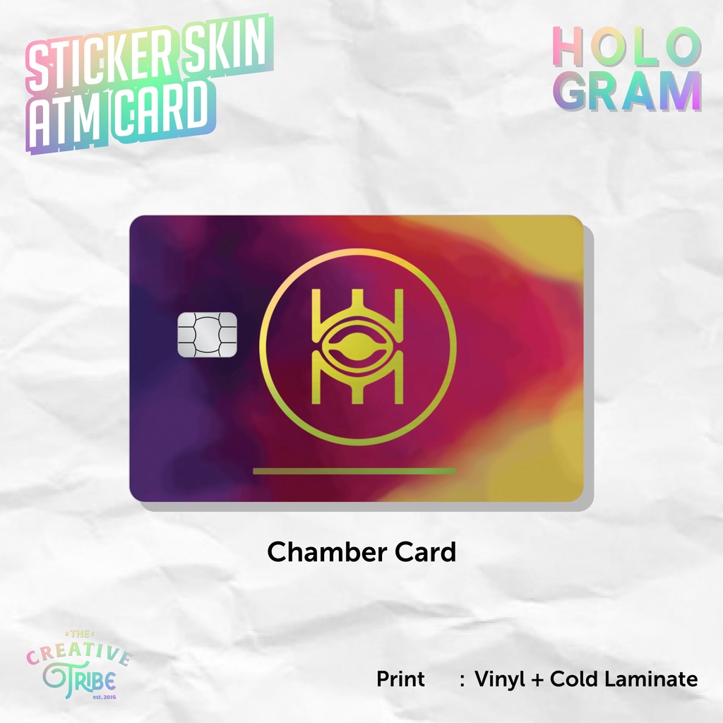 Chamber Card - Sticker Skin Card HOLOGRAM - Vinyl ATM Debit Credit Emoney Flazz Stiker Kartu Valoran