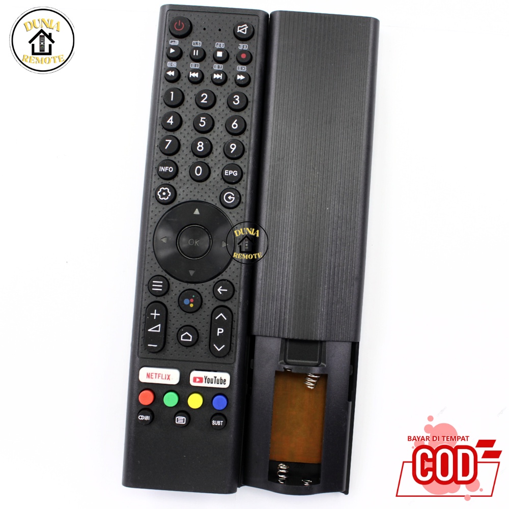 Remot Remote TV Changhong Android Smart TV LED Infrared Youtube Netflix series tanpa setting
