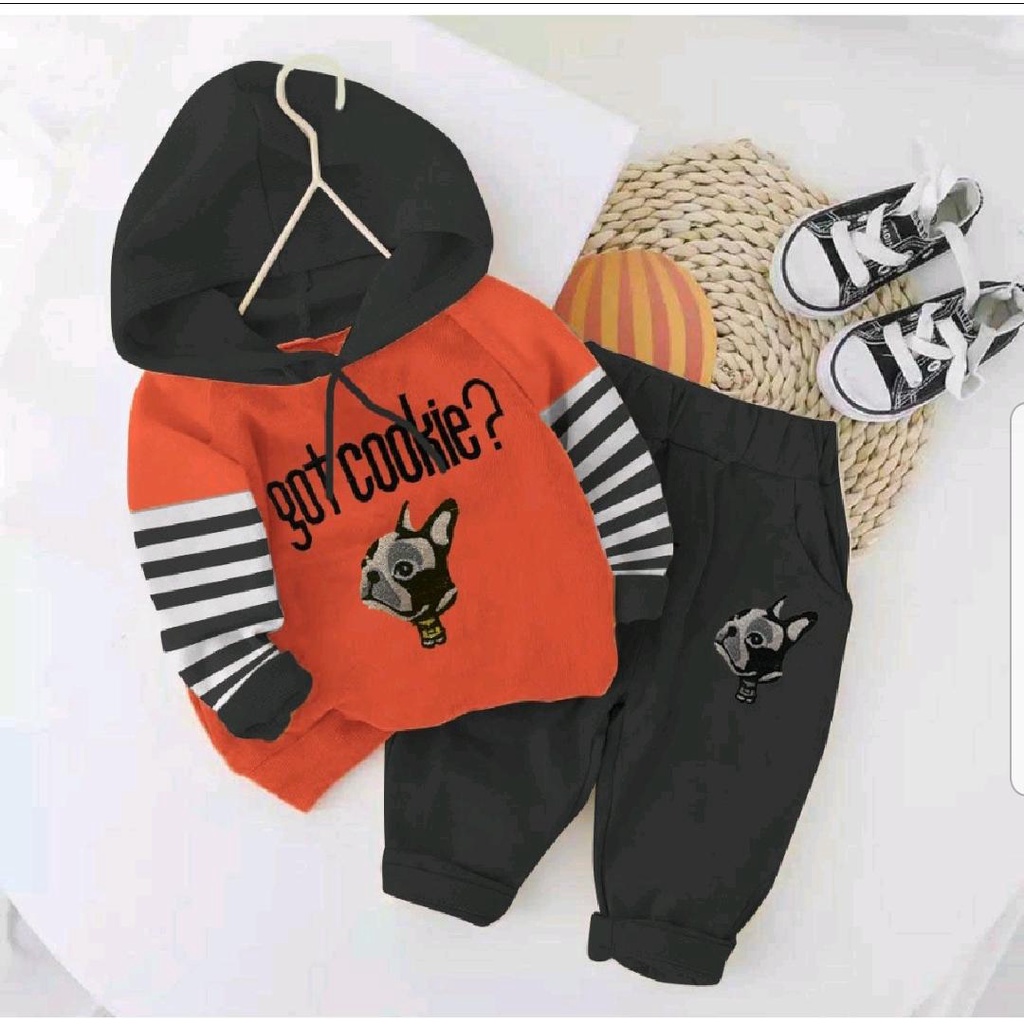 SETELAN ANAK LAKI&quot;/SETELAN HOODIE LENGAN PANJANG CELANA PANJANG/ UNTUK ANAK USIA 6 BULAN SAMPAI 4 TAHUN/COD