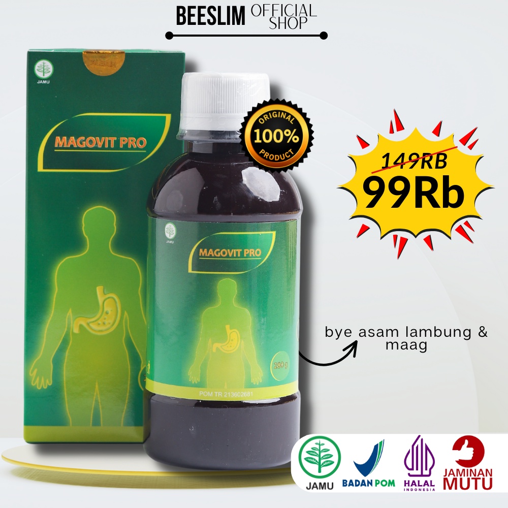 Beeslim X Magovit Pro Madu Gerd Herbal Asam Lambung Obat Maag BPOM