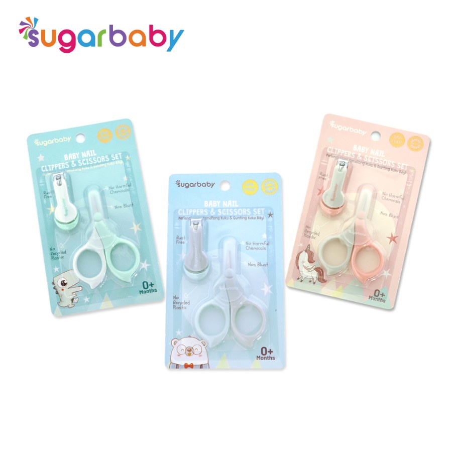 Sugar Baby Nail Clippers &amp; Scissors Set - Set Jepit Kuku Bayi