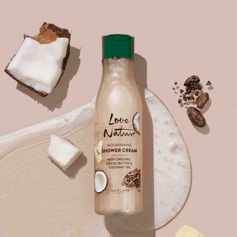 Love Nature Norishing Shower Cream with Organic Cacao Butter &amp; Coconut Oil