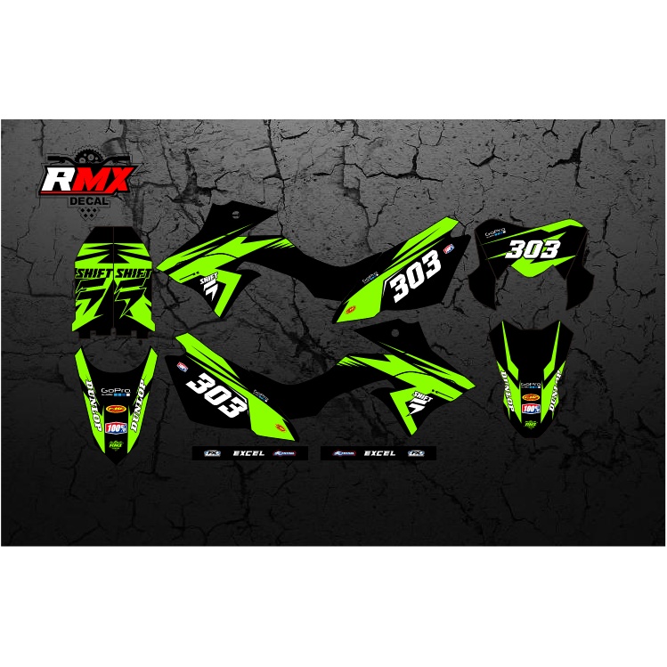 DECAL DTRACKER FULLBODY (030) DEKAL STIKER DTX 150 SE 2016 2017 2018 2019 2020 2021 2022 HITAM KUNIN