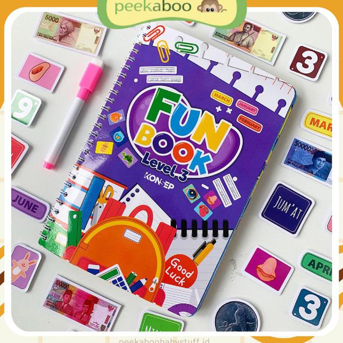 

Konsep Funbook Level 1-3 Busy Book Buku Aktivitas Edukasi Anak Tk Paud