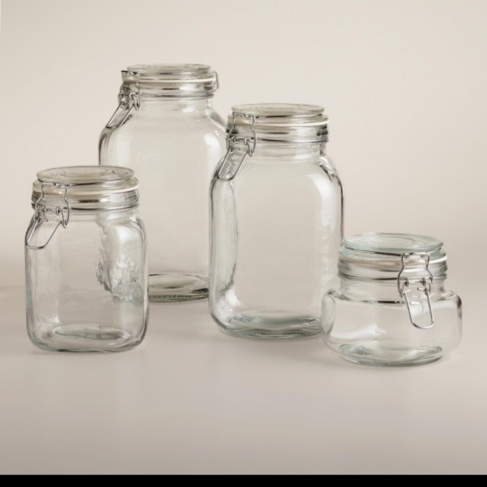 Promo ramadhan 2023 - Toples Hermetico 500 ml| Toples Kue | Toples Kaca | Toples Beling |Jar - Sedia