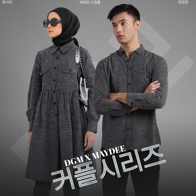 HOT SALE Dgm Kemeja polos fischeri couple baju couple pasangan baju couple kemeja