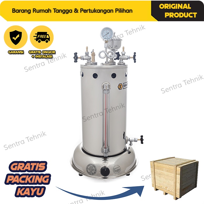 Sinatex Boiler Setrika Uap Laundry 15 Liter Siap Pakai Lengkap SINATEX Boiler Laundry