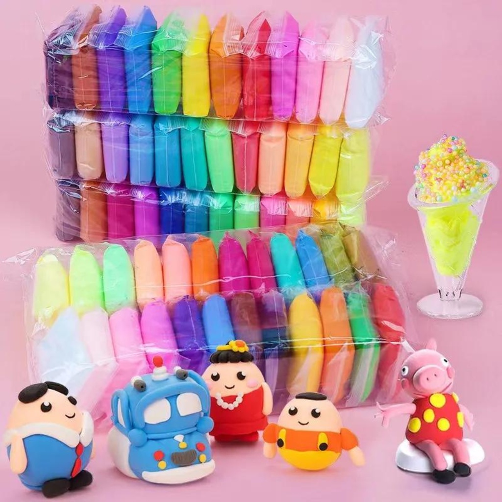 MAGIC CLAY MAINAN Anak isi 12 pcs Edukasi malam lilin SLIME Murah Clay Dough Colour Play