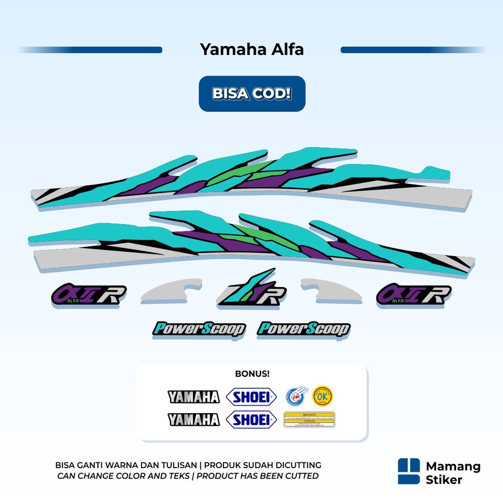 Striping Yamaha Alfa Variasi (1) Original Alpha Alva 1988 1989 1990 1991 1992 1993 1994 1995 Custom 