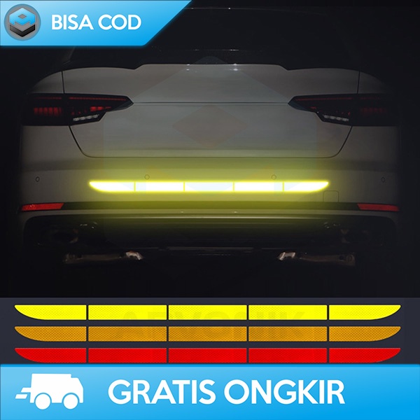 STIKER REFLEKTOR BUMPER BELAKANG MOBIL STICKER WARNING WATERPROOF 1181