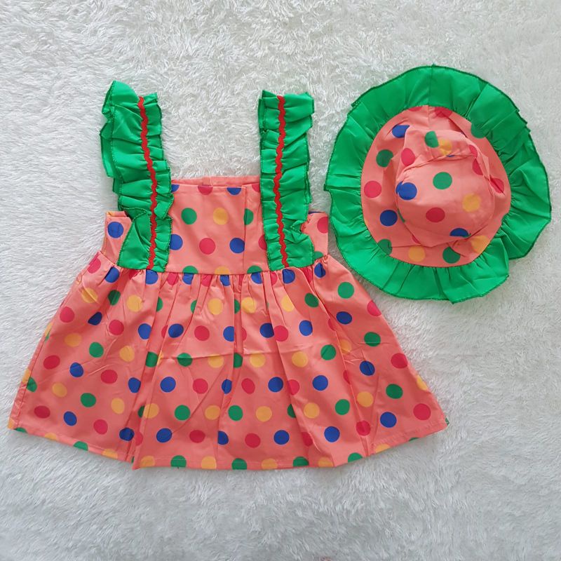 Baju Bayi Dress Onde topi