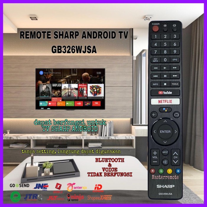 TERBARU REMOT REMOTE TV SHARP GB326WJSA ANDROID / SMART TV /REMOTE TV LG/REMOTE TV SHARP/REMOTE TV