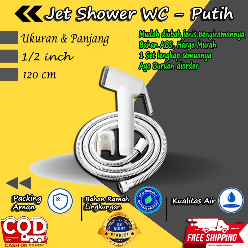 SEMPROTAN AIR JET SHOWER WC TOILET BIDET PUTIH KLOSET CEBOK WC KAMAR MANDI BAGUS MURAH COD