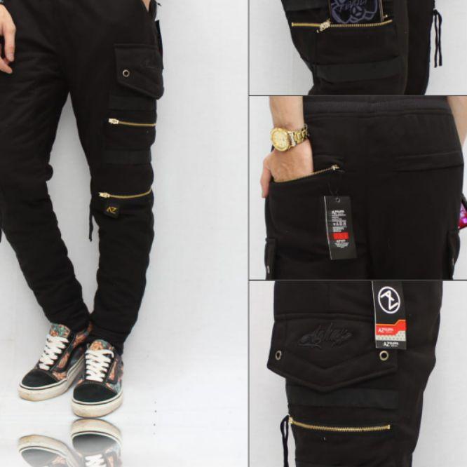 ❋ celana Jogger double zipper / celana Jogger pria/celana Jogger pants ♔
