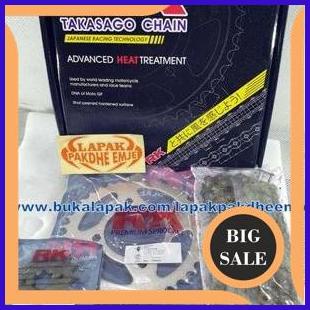 suku cadang GEARSET RX KING RK TAKASAGO ORIGINAL 428 15 37 RANTAI 110 SB GEAR SET GERSET NOT SSS DID