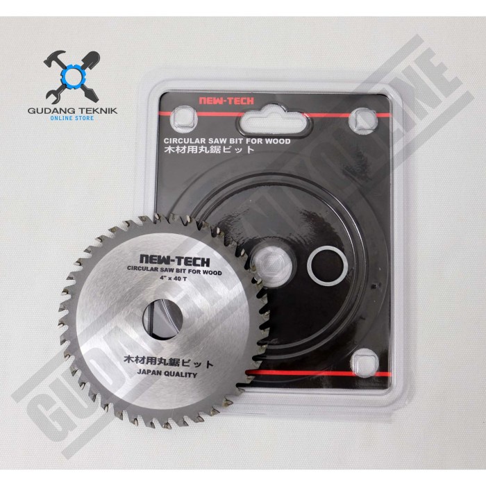 Mata Pisau Mesin 4&quot; 40T NEW-TECH / Circular Saw Blade Mata Pisau Gergaji Kayu 4 Inch 40 Mata NEW-TECH