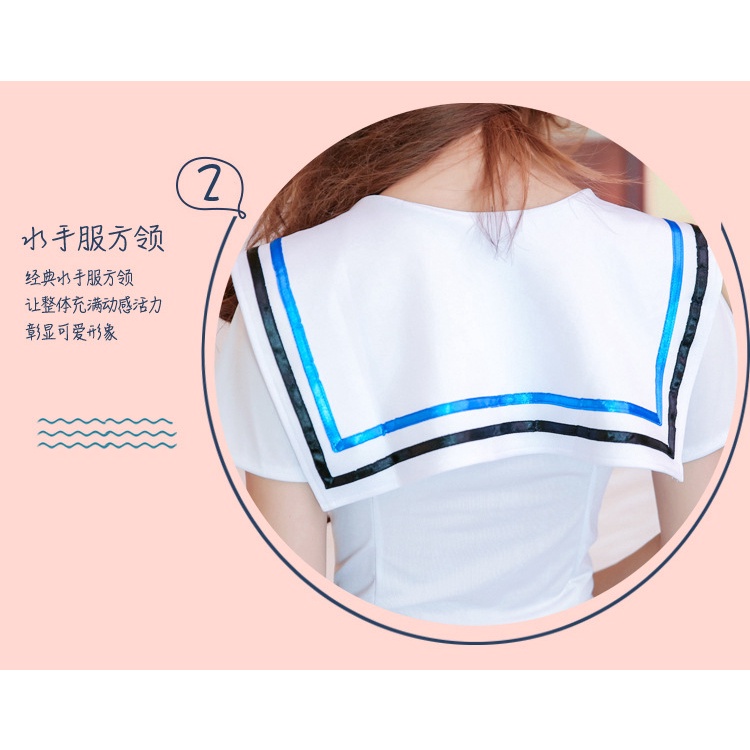 LI-20 baju sailor uniform putih white lingerie cosplay seragam sekolah