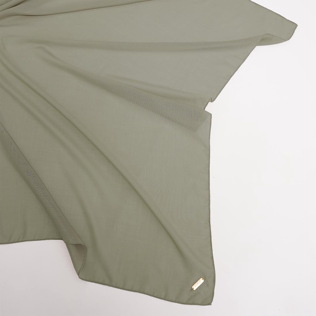 ALIF HIJAB POLOS SEGI EMPAT PARIS PREMIUM KOREA - VETIVER ( SPL-D1-019 )