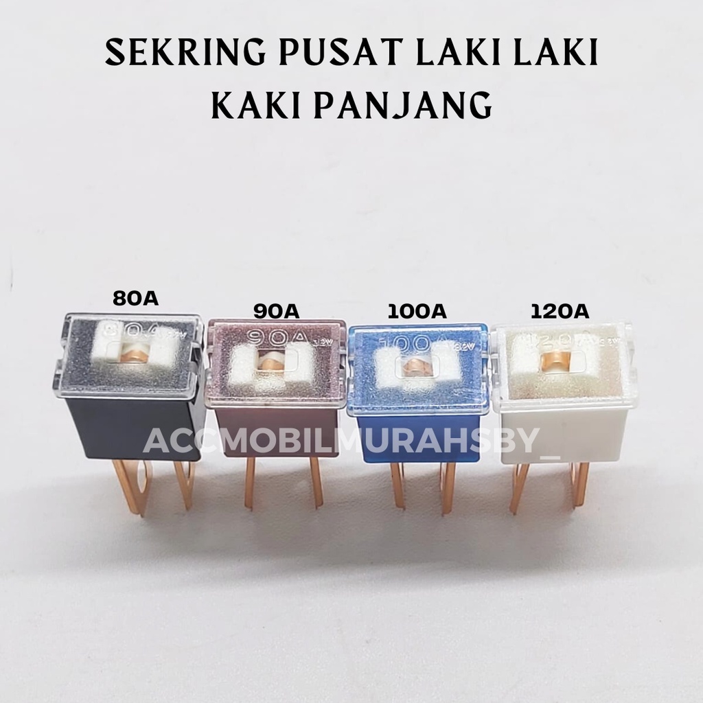 Sekring pusat laki-laki fuse blade laki-laki 30A-120A mobil motor/sekring utama pusat KAKI PANJANG