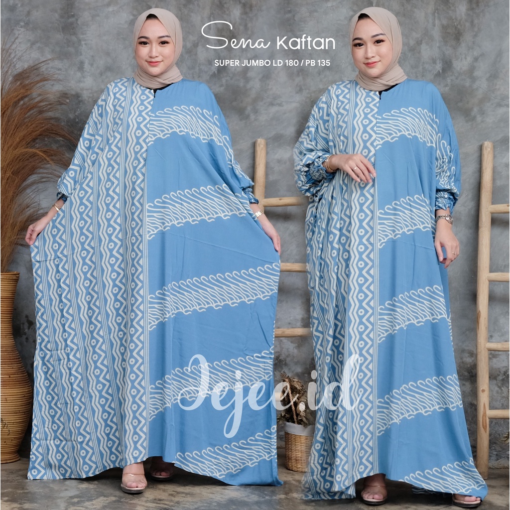 DASTER ARAB JUMBO LD 180 CM LOWO KAFTAN BIG SIZE XXXXL BUMIL BUSUI FRIENDLY RESLETING DEPAN KAIN RAYON TEBAL