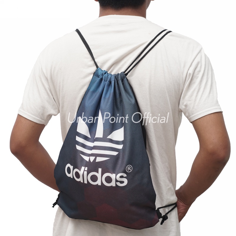 Tas Serut Futsal Sepatu Bola Gymsack Adidass