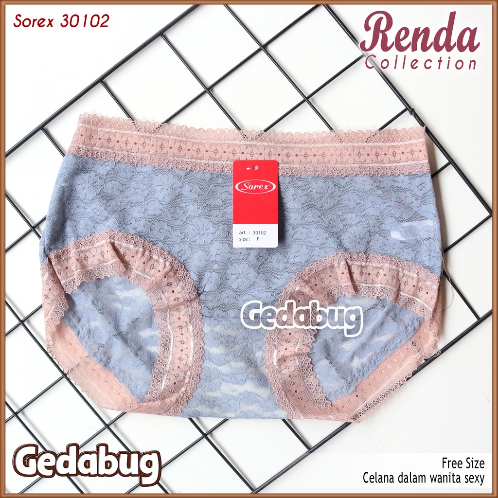 CD Sorex 30102 | Celana Dalam Wanita Renda Bunga Cantik | Cutting Maxi | Gedabug