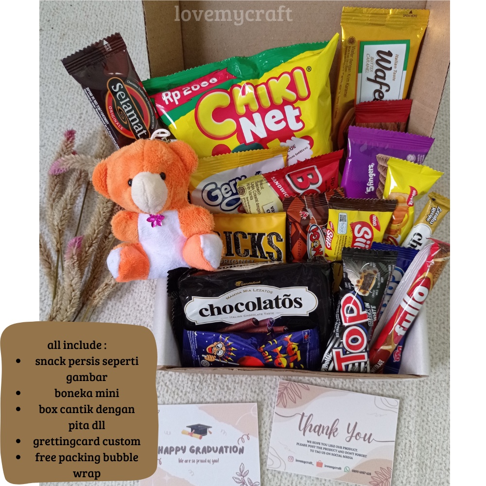 

Hampers Kado Snack Box Kado Birthday Graduation Hadiah Wisuda