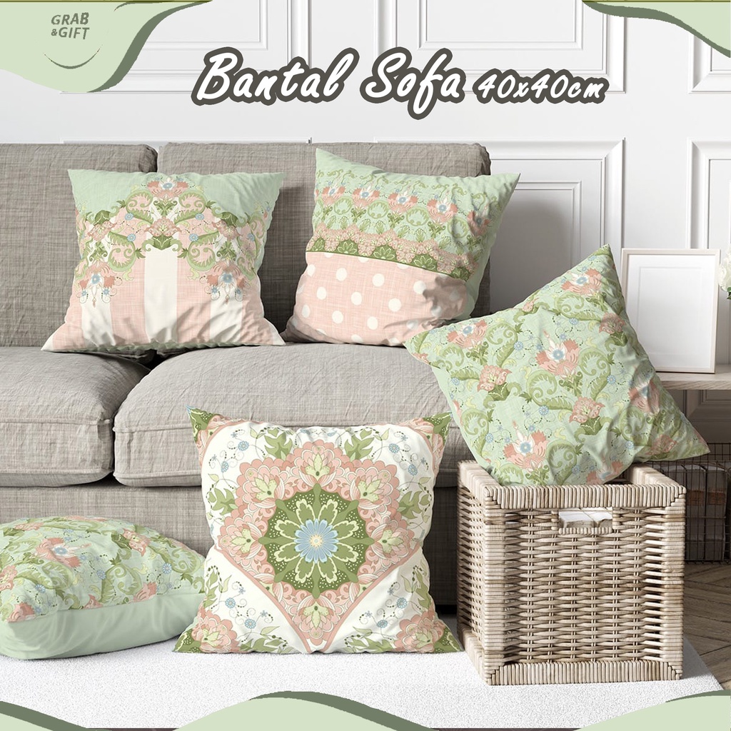 Bantal Sofa Print Motif Classic Beauty Bloom 40x40 cm Grabandgift