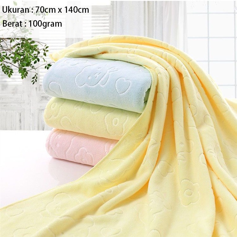 Handuk Mandi 70x140 cm High Quality Daya Serap Bagus 100% MICROFIBER - H9