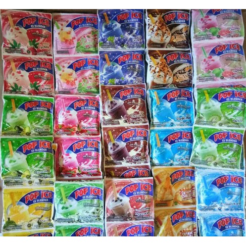 Pop Ice aneka rasa minuman es blender bubble popice 25 gram Murah