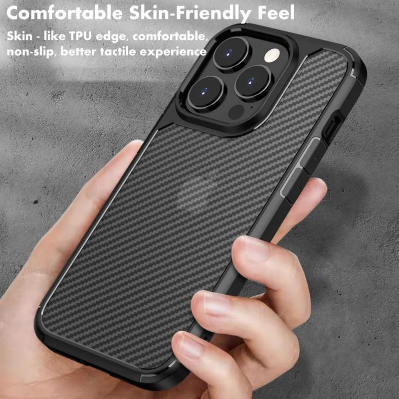 iPaky Case iPhone 14 Pro Max Plus Carbon Fiber Casing