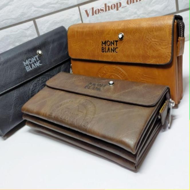☃ handbag clutch pria kulit asli tas tangan pria import ➶