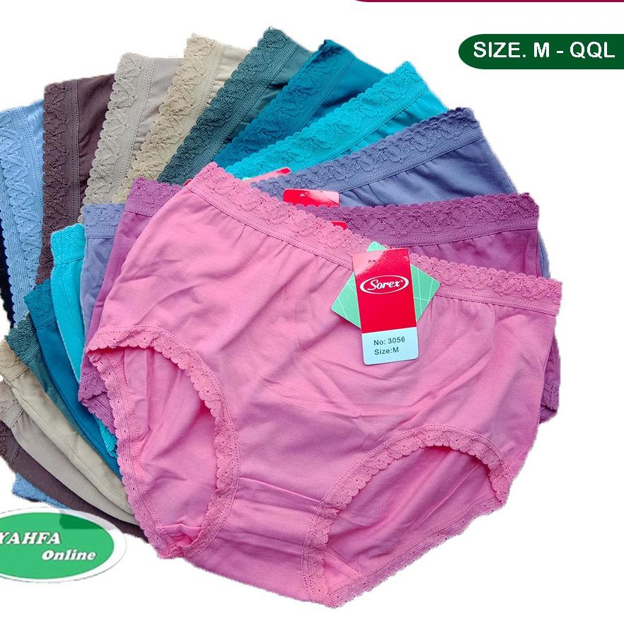 Grosir 6 pc CD Celana dalam sorex 3056 motif karet renda / Celana Dalam Sorex / Sorex / Cd Wanita / 