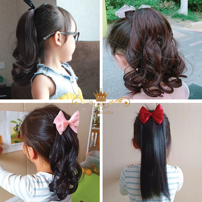 4ds Wik Ponitail Extension untuk Anak Style Pendek - Rambut Palsu Anak Model Ekor Kuda
