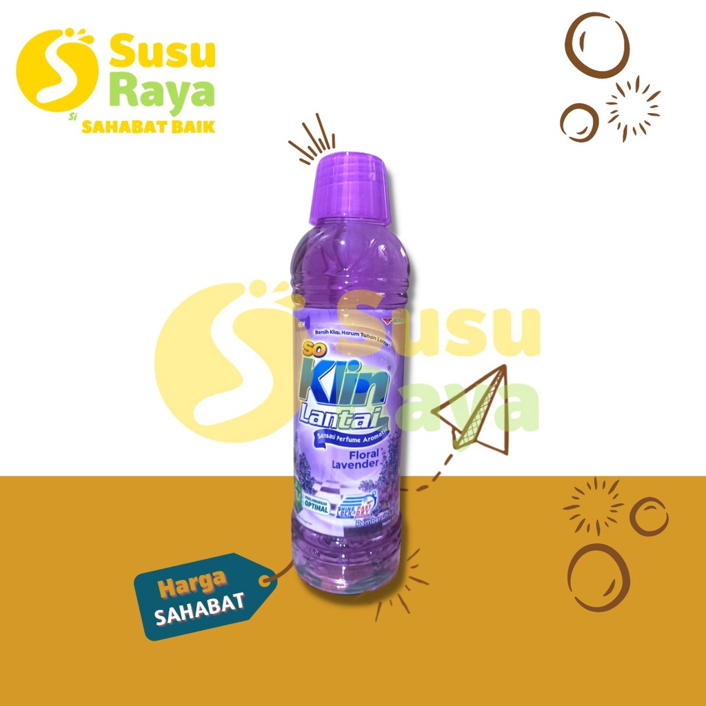 SO KLIN LANTAI BOTOL 450ML LAVENDER/FRUTTY APPLE/ROSE BOUQUET