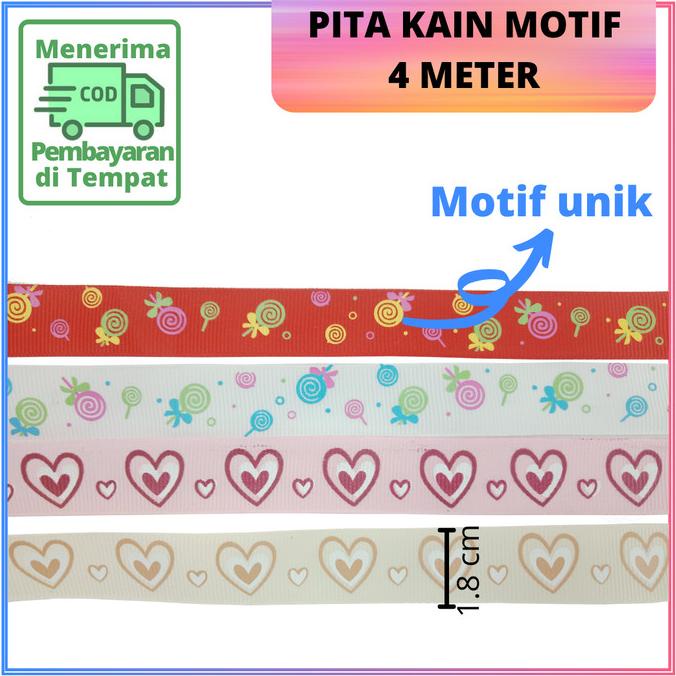 

Pita Kain Penghias Dus / Box Kue Motif Cantik 1.8 cm