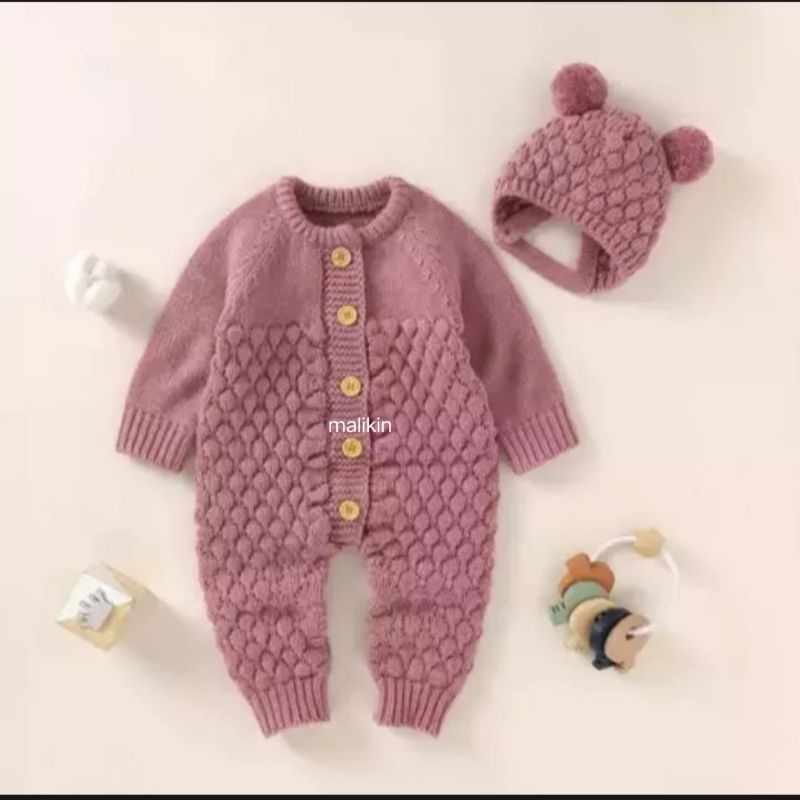 MALIKIN JUMPER BAYI SET KUPLUK 0-9 BULAN UNISEX