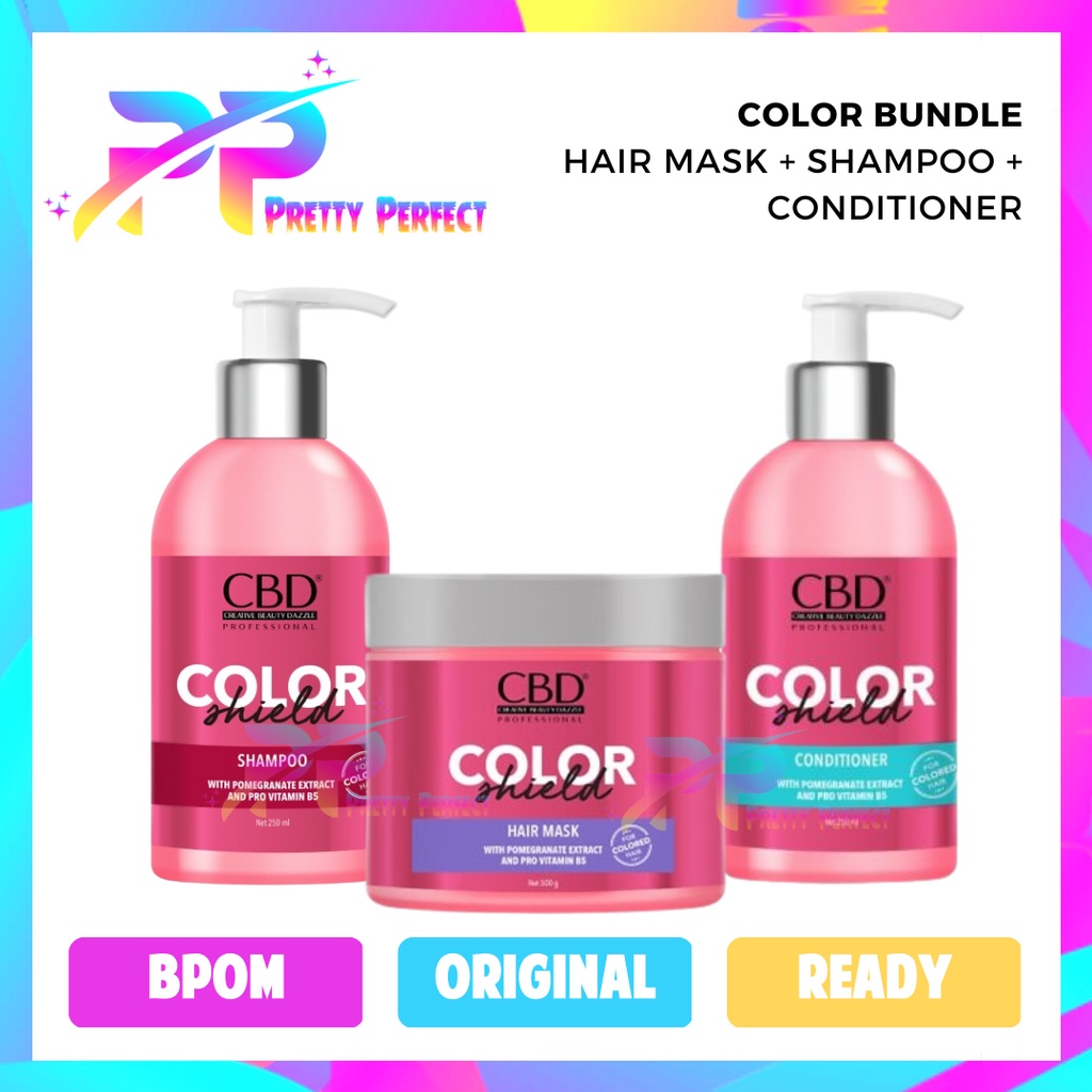 CBD Color Shield Paket 3 in 1 Hair Mask + Shampoo + Conditioner