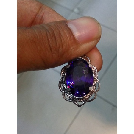 Batu Akik Liontin Wanita Batu Kecubung Amethyst 3s302