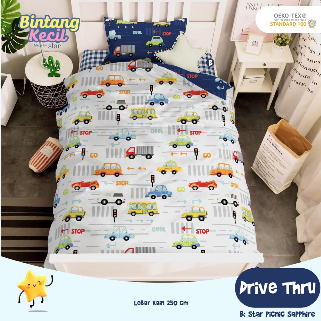 Sprei Anti Geser Katun ORI Premium Kualitas No 1 Shopee Motif Anak Bear Animals Lengkap Ukuran 120 160 180x200 halus