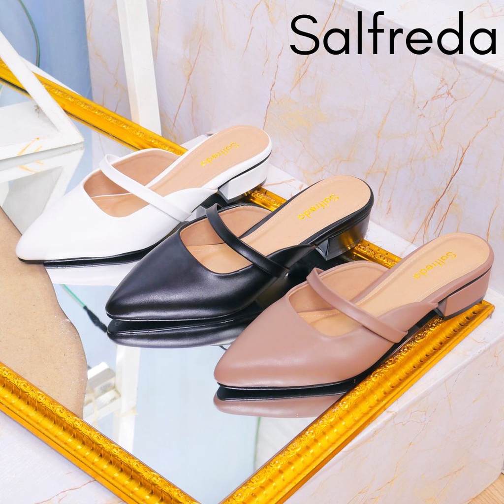 Sandal Wanita Ori Sepatu Sendal Kerja Kekinian Terbaru Elegan Simple Mewah Ori Import Impor Korea Hak Heels 3 cm Kantoran RB70004