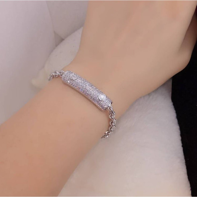 Matlaine - Gelang Wanita Tabung Besar Rantai Korea Silver gold Titanium Anti Karat Anti Hitam Anti A