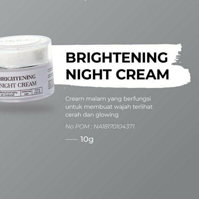 ◄ Brightening Night Cream (kode K2) / Cream Glowing bening skincare dr oky pratama Benings Clinic ✹