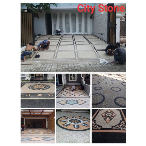 Koral Sikat | Carport Koral Sikat | Carport Batu Alam | Pemasangan Koral Sikat