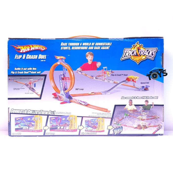 Hot Wheels Trick Tracks Flip And Crash Duel Playset #Original